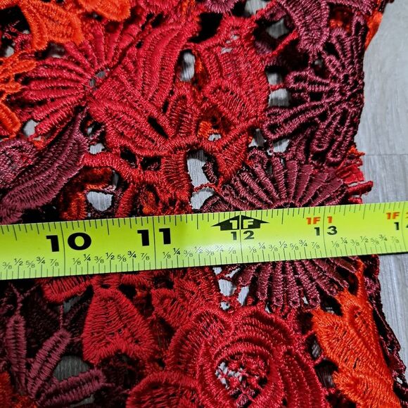 Anthropologie Eva Franco Brigitte Floral Lace Embroidered Crochet Midi Dress 0 - Picture 16 of 16